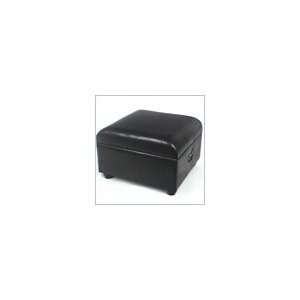   Carmel Ottoman Trunk with Lid in Dark Chocolate: Home & Kitchen
