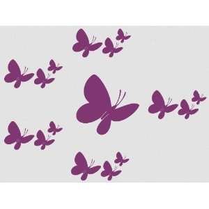  Wall Sticker Decal Butterfly Set of 16 Motif 7